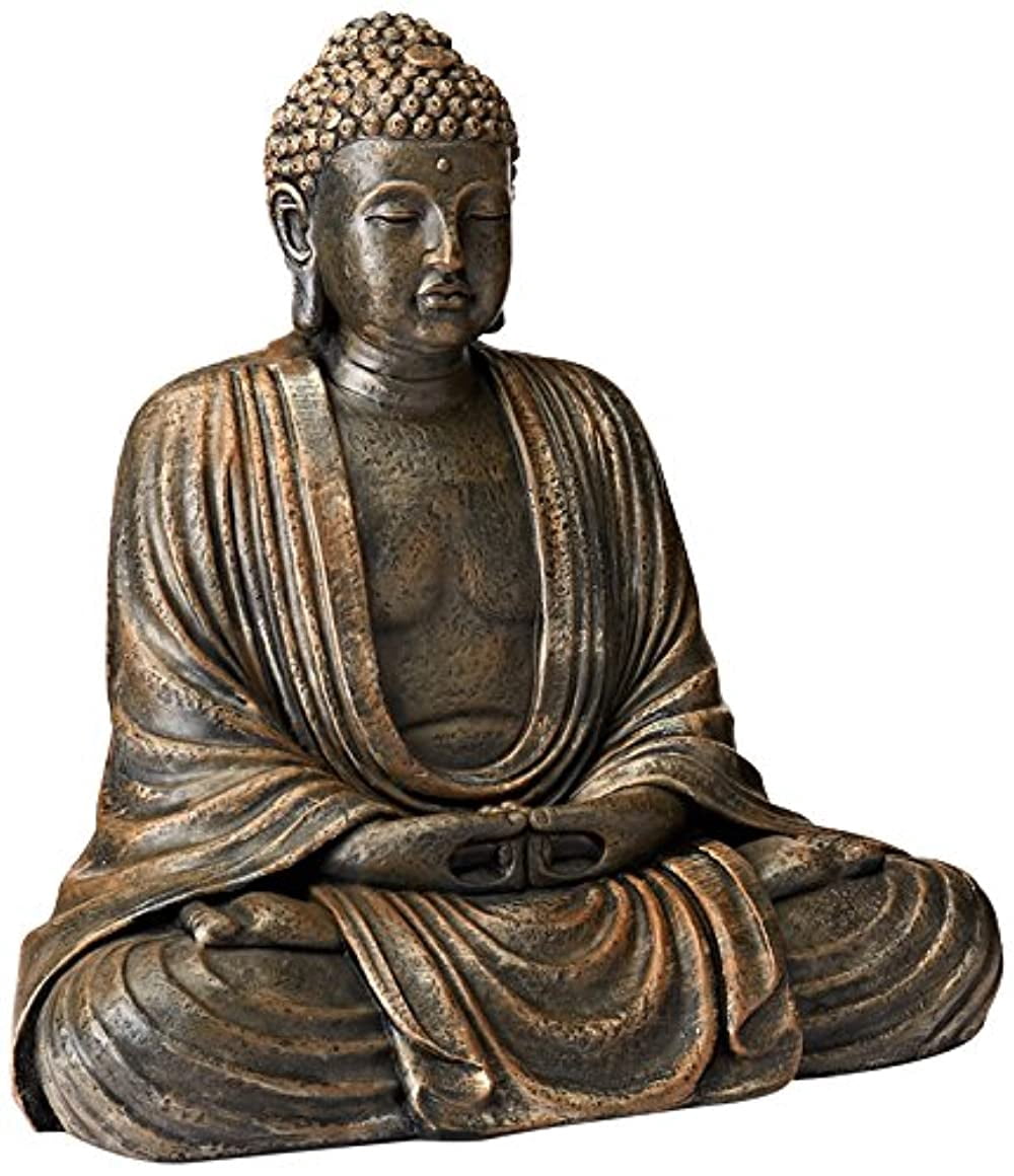 Buddha statue 塼仏(Senbutsu)　せん仏　せんぶつ　① Oriental Furniture 2 1/2 Ft Tall Japanese Sitting Buddha Statue