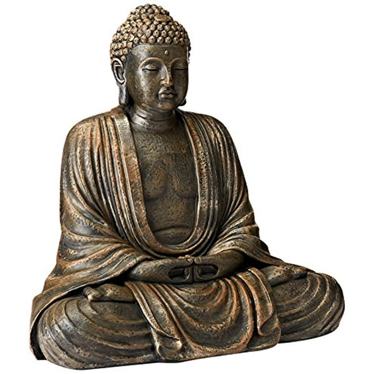 洋書 Living Images Japanese Buddhist Sharf Oriental Furniture 2 1/2 Ft Tall Japanese Sitting Buddha