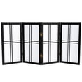 thumbnail image 1 of Red Lantern 2 ft. Short Desktop Double Cross Shoji Screen - Black - 4 Panels, 1 of 8