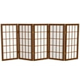 thumbnail image 1 of Red Lantern 2 ft. Short Desktop Window Pane Shoji Screen - Walnut - 5 Panels, 1 of 7
