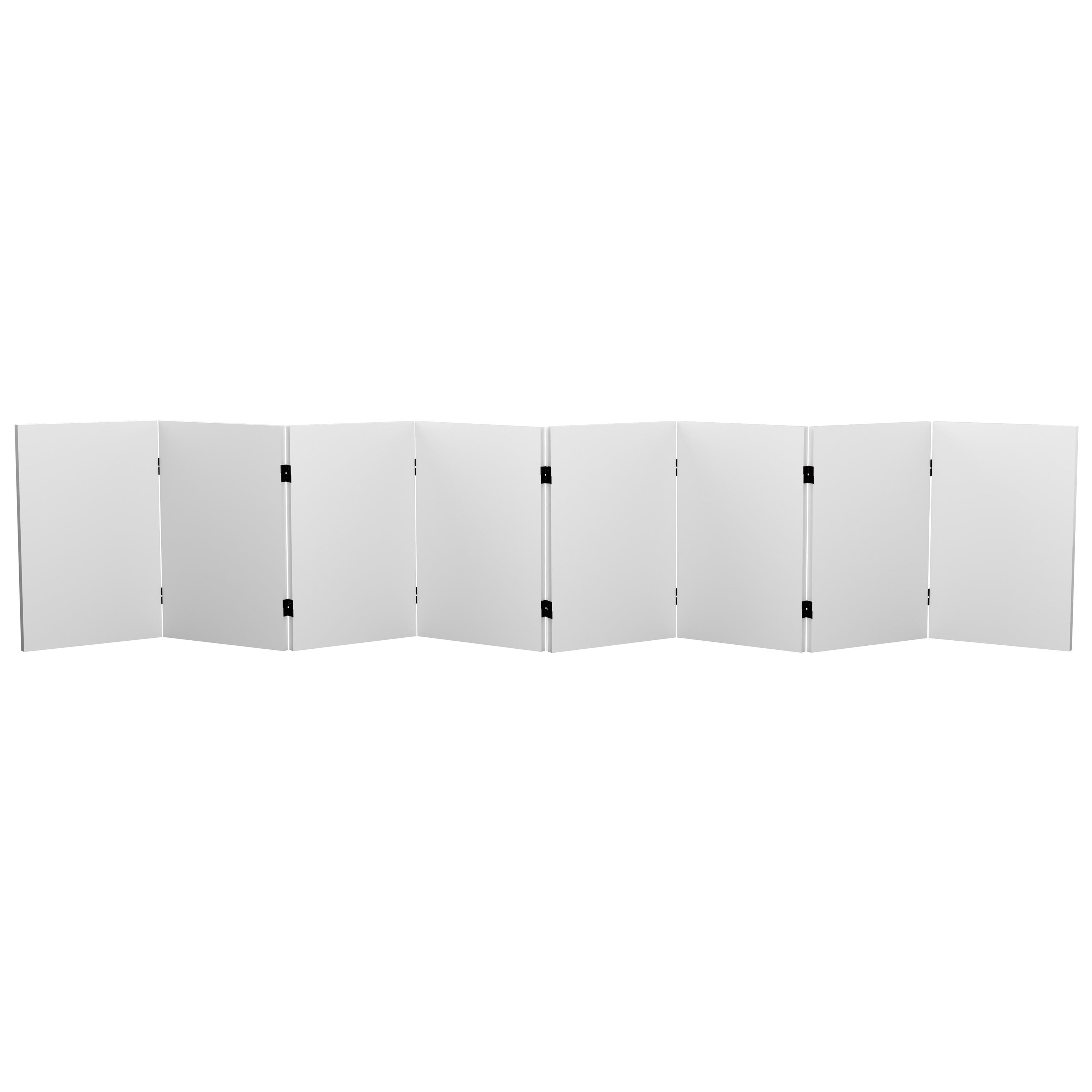 Red Lantern 2 ft. Short Do It Yourself Canvas Folding Screen 8 Panel