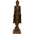 thumbnail image 1 of Oriental Furniture 21" Standing Semui-in Rust Patina Buddha Statue, 1 of 2