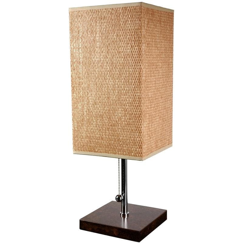 Nantou 22" Beige Woven Shade Silver Metal Table Lamp