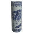 thumbnail image 1 of Red Lantern 24" Ladies Blue & White Porcelain Umbrella Stand, 1 of 10