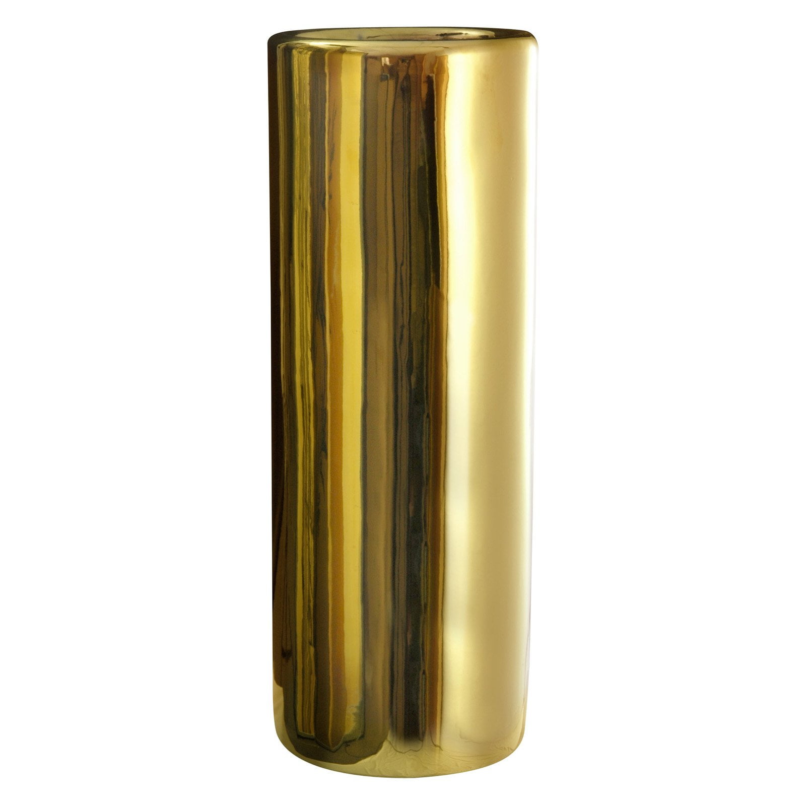 24" Solid Gold Porcelain Freestanding Umbrella Stand