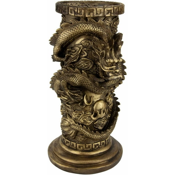 Oriental Furniture 25" Dragon Statue Pedestal, oriental design, decorative item