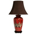 thumbnail image 1 of Oriental Furniture 26" Red Crowned Cranes Vase Lamp, decorative item, 1 of 6