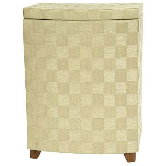 Oriental Furniture 27" Natural Fiber Laundry Hamper, Mocha, 1 Pack