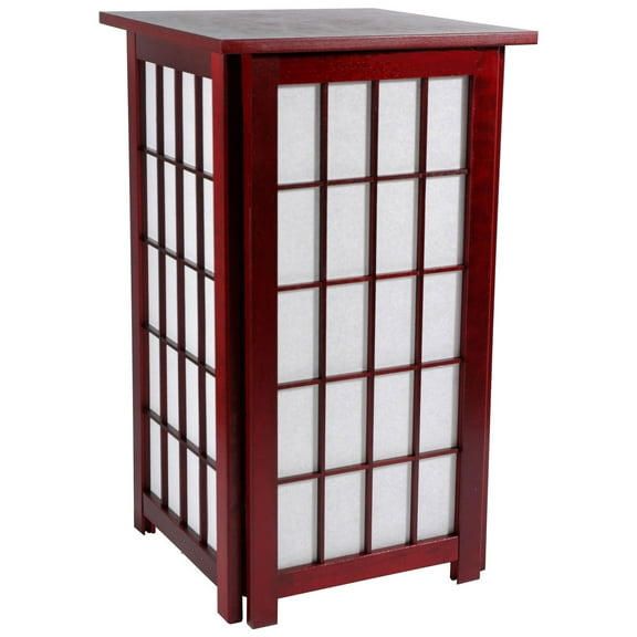 Oriental Furniture 27" Tall Hokkaido End Table Shoji Lamp