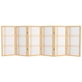 thumbnail image 1 of Red Lantern 3 ft. Short Double Cross Shoji Screen - Natural - 6 Panels, 1 of 6