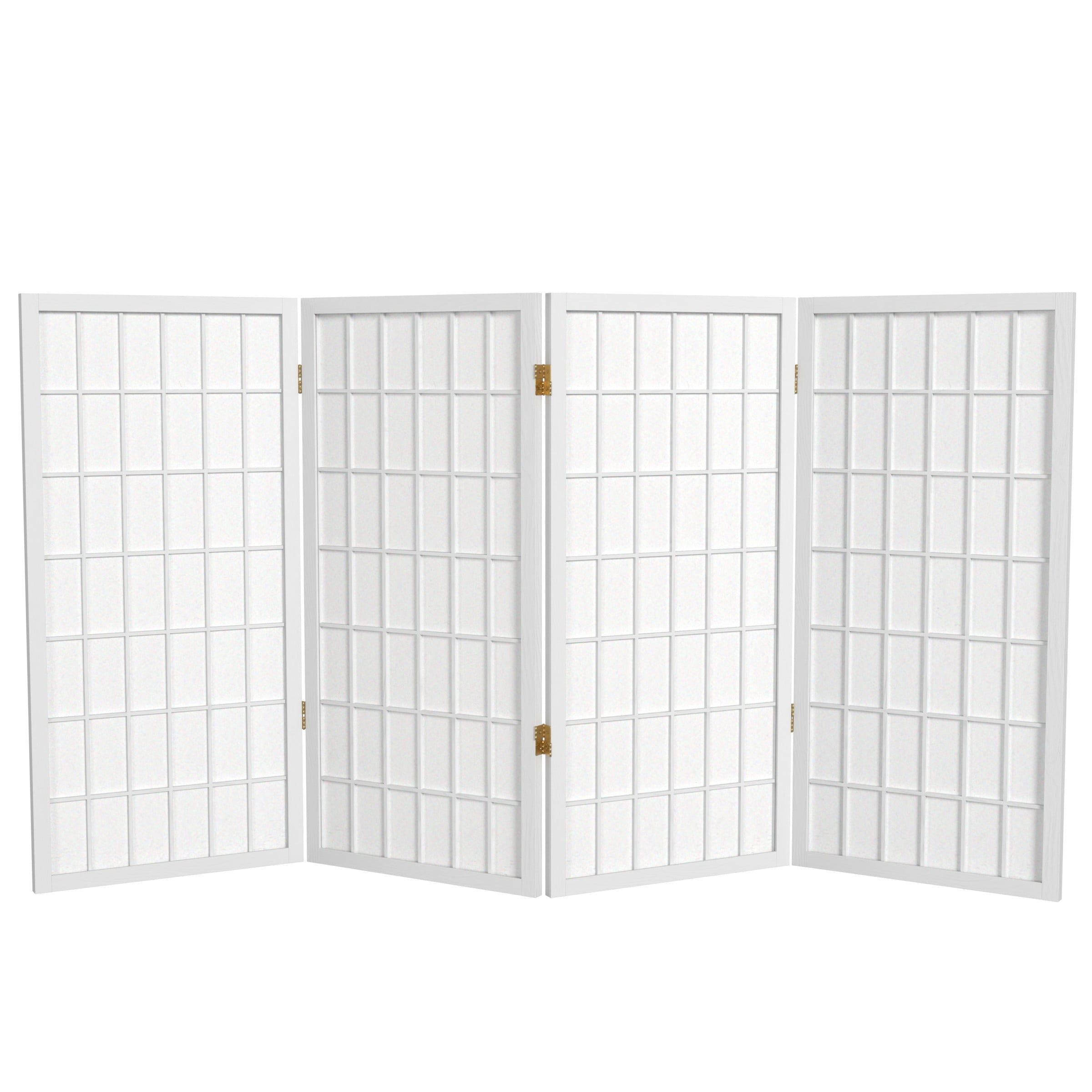パソドブレ　el chato de manzanilla Oriental Furniture 3 Ft Tall Window Pane Shoji Screen, white