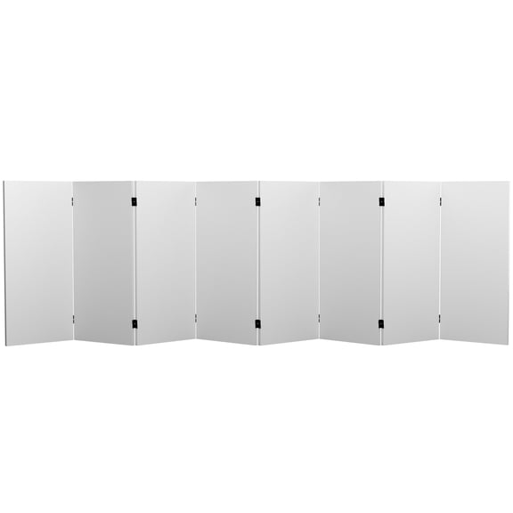 Red Lantern 3 ft. Short Do It Yourself Canvas Folding Screen 8 Panel