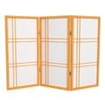 thumbnail image 1 of Red Lantern 3 ft. Short Double Cross Shoji Screen - Honey - 3 Panels, 1 of 6