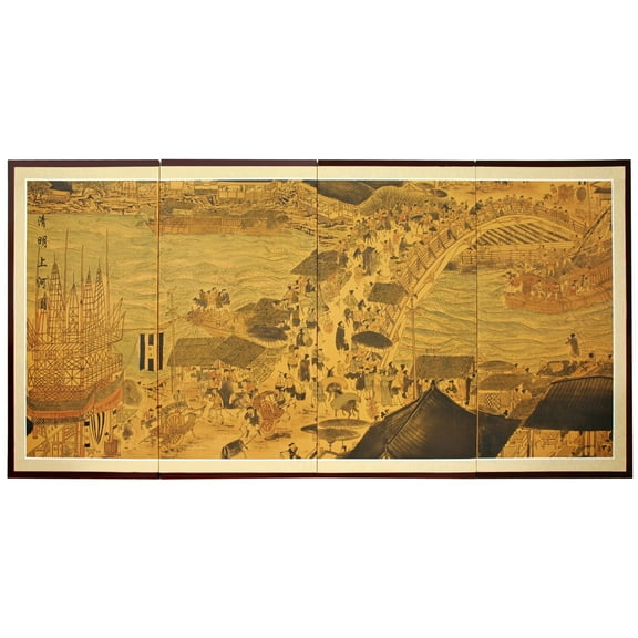 Oriental Furniture 36" Ching Ming Festival, decorative item, oriental design, any occasion, any room