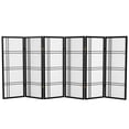 thumbnail image 1 of Red Lantern 4 ft. Short Double Cross Shoji Screen - Black - 6 Panels, 1 of 6