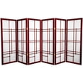 thumbnail image 1 of Red Lantern 4 ft. Short Eudes Shoji Screen - Rosewood - 6 Panels, 1 of 3