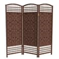 thumbnail image 1 of Red Lantern 4 ft. Short Fiber Weave Folding Screen - Dark Red - 3 Panels, 1 of 7
