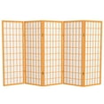 thumbnail image 1 of Red Lantern 4 ft. Short Window Pane Shoji Screen - Honey - 5 Panels, 1 of 7