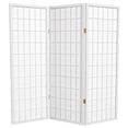thumbnail image 1 of Red Lantern 4 ft. Short Window Pane Shoji Screen - White - 3 Panels, 1 of 7