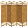 thumbnail image 1 of Red Lantern 5 1/2 ft. Tall Fiber Weave Room Divider - Light Beige - 5 Panel, 1 of 6