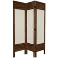 thumbnail image 1 of Oriental Furniture 5 1/2 ft. Tall Framed Fabric Room Divider - Brown - 3 Panel, 1 of 3
