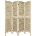 thumbnail image 1 of Oriental Furniture 5 1/2 ft. Tall Venetian Room Divider - White - 4 Panel, 1 of 4