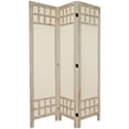 thumbnail image 1 of Red Lantern 5 1/2 Ft Tall Burnt White 3 Panel Room Divider, Freestanding, 1 of 3