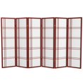 thumbnail image 1 of Red Lantern 5 ft. Tall Double Cross Shoji Screen - Rosewood - 6 Panels, 1 of 6