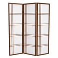 thumbnail image 1 of Red Lantern 5 ft. Tall Double Cross Shoji Screen - Walnut - 3 Panels, 1 of 6
