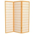 thumbnail image 1 of Red Lantern 5 ft. Tall Window Pane Shoji Screen - Honey - 3 Panels, 1 of 7