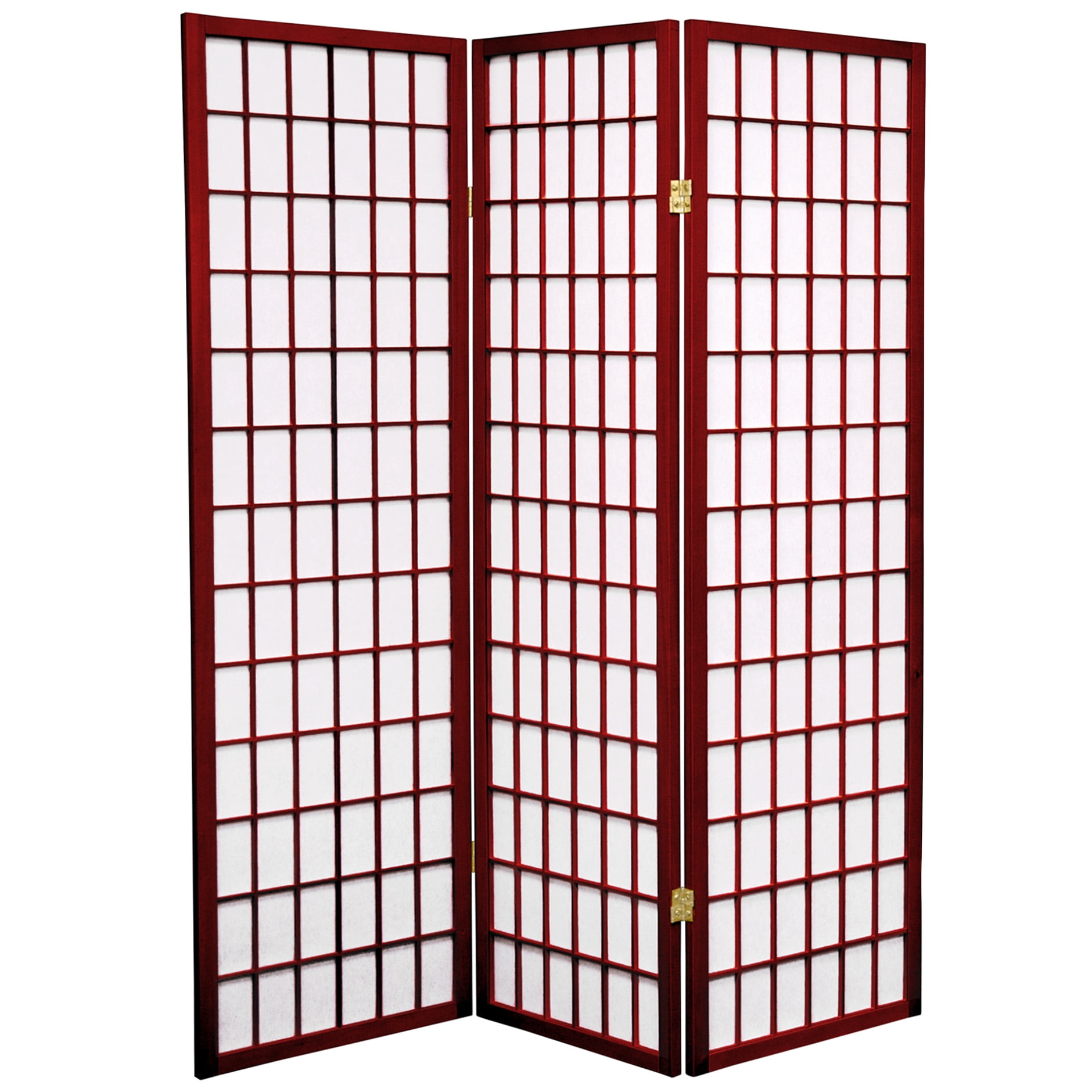 Rosewood 3-Panel Shoji Screen Room Divider