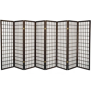 Oriental Furniture 5 Ft Tall Double Cross Shoji Screen, Rice paper, Wood,  Natural Color, 4 panel 