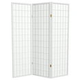 Red Lantern 5 ft. Tall Window Pane Shoji Screen - White - 3 Panels ...