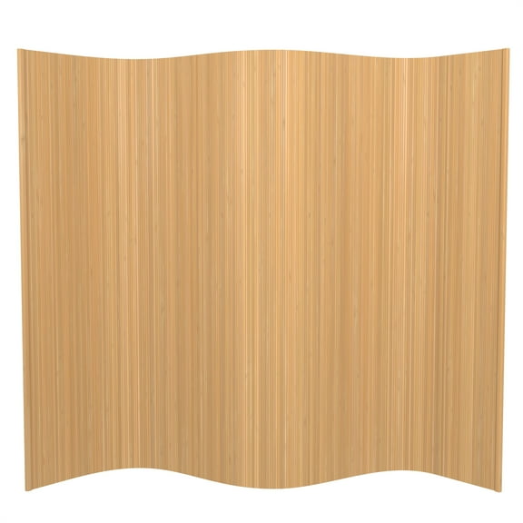 6 Ft Tall Bamboo Wave Screen, Honey