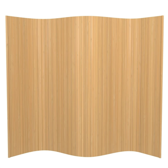 6 Ft Tall Bamboo Wave Screen, Honey