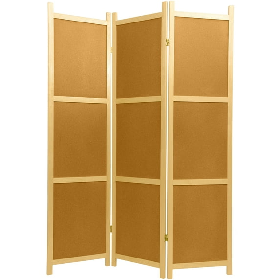 Oriental Furniture 6 Ft Tall Cork Board Shoji Screen, 6 panel, recycled, contemporary, modern