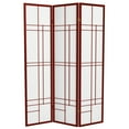 thumbnail image 1 of Red Lantern 6 ft. Tall Eudes Shoji Screen - Rosewood - 3 Panels, 1 of 6