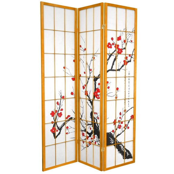 Oriental Furniture 6 Ft Tall Flower Blossom Room Divider