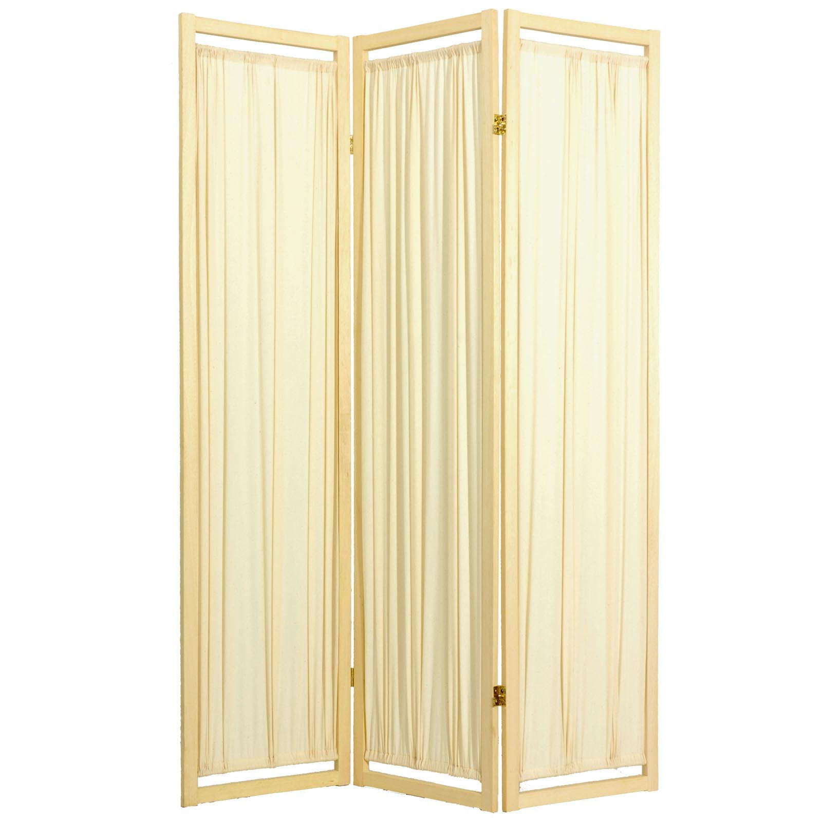 Natural Wood 72" Shoji 3-Panel Room Divider