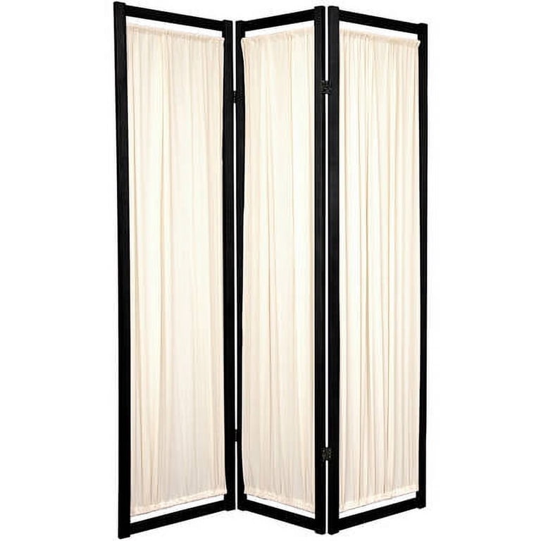 屏風　2枚折　(高さ約176㎝ 2連幅176㎝) Oriental Furniture 6 Ft Tall Helsinki Shoji Screen, Black, 6 Panel