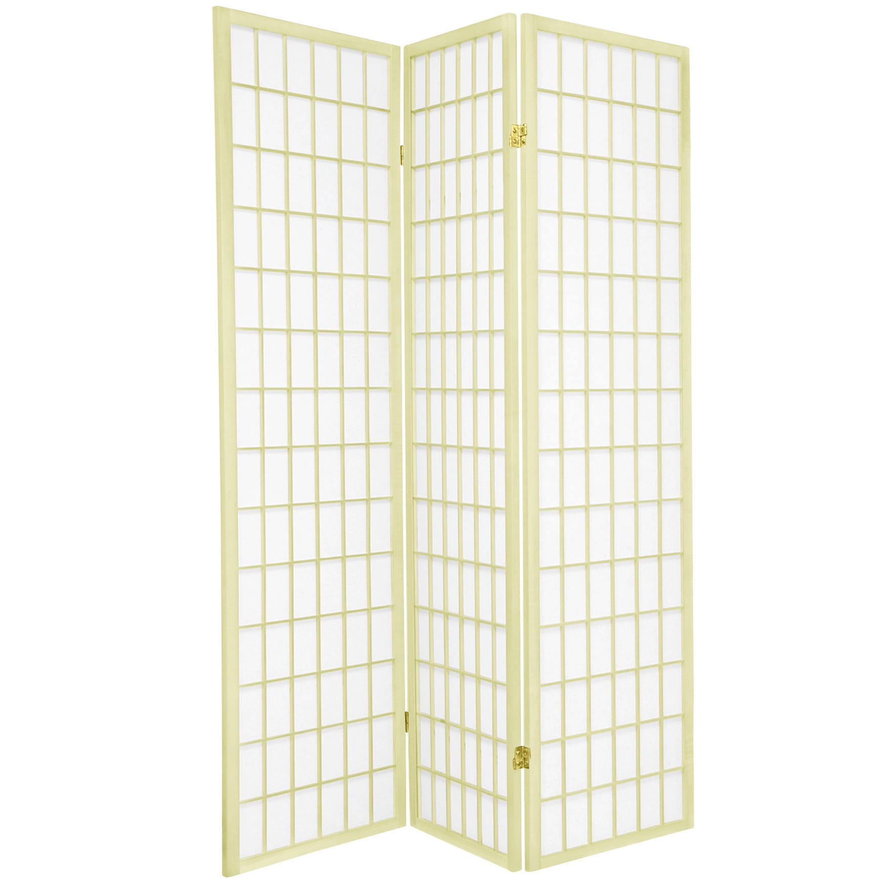 Ivory Shoji 3-Panel Folding Room Divider with Rice Paper