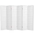 thumbnail image 1 of Red Lantern 6 ft. Tall Window Pane Shoji Screen - White - 6 Panels, 1 of 7