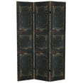 thumbnail image 1 of Oriental Furniture 6 ft. Tal Black Door Canvas Room Divider - 3 Panel, 1 of 7
