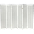 thumbnail image 1 of Oriental Furniture 6 ft. Tall Adjustable Shutter Room Divider White - 6 Panel, 1 of 6