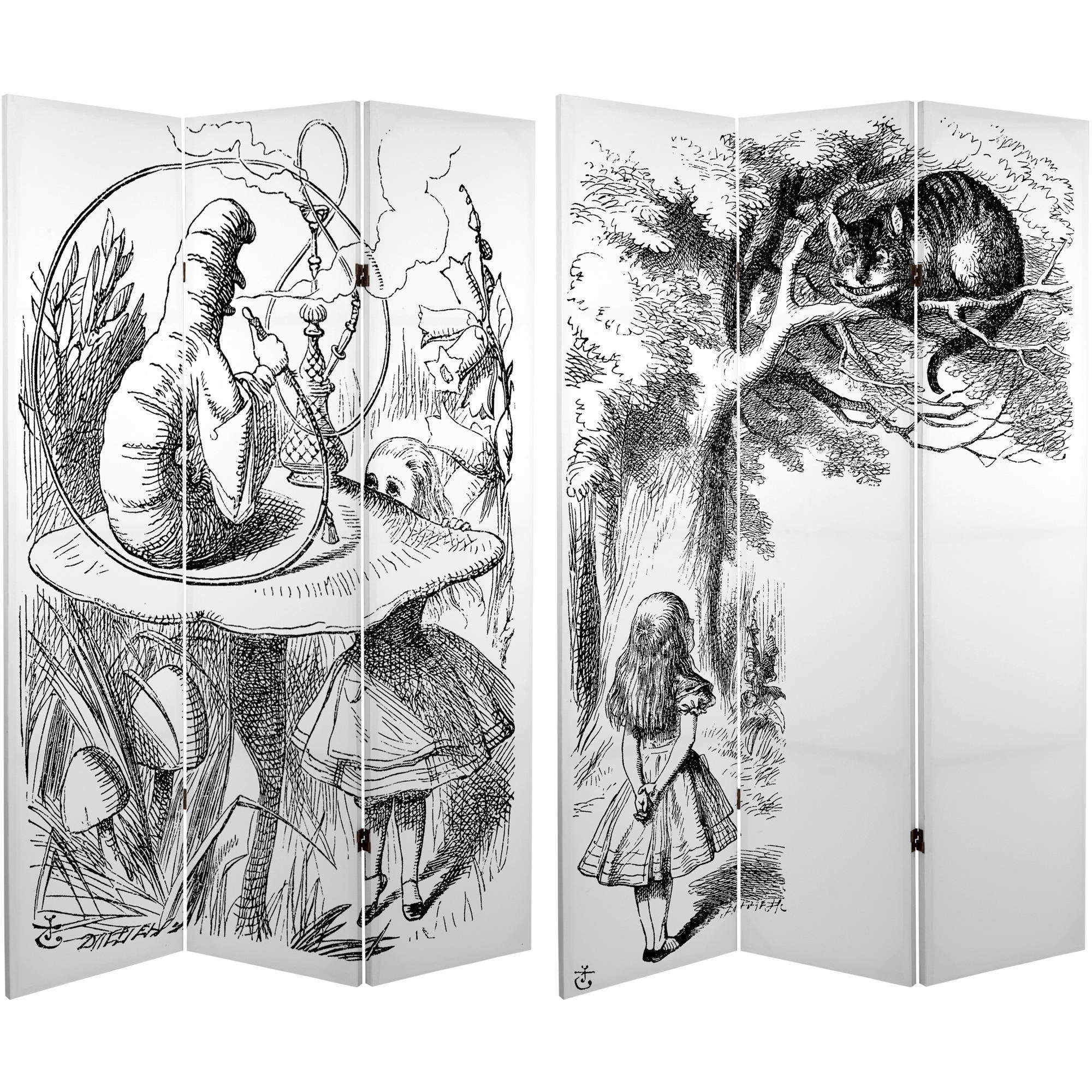 Oriental Furniture 6 ft. Tall Alice in Wonderland Canvas