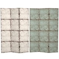 thumbnail image 1 of Oriental Furniture 6 ft. Tall Antiqued Paneling Canvas Room Divider - 3 Panel, 1 of 7