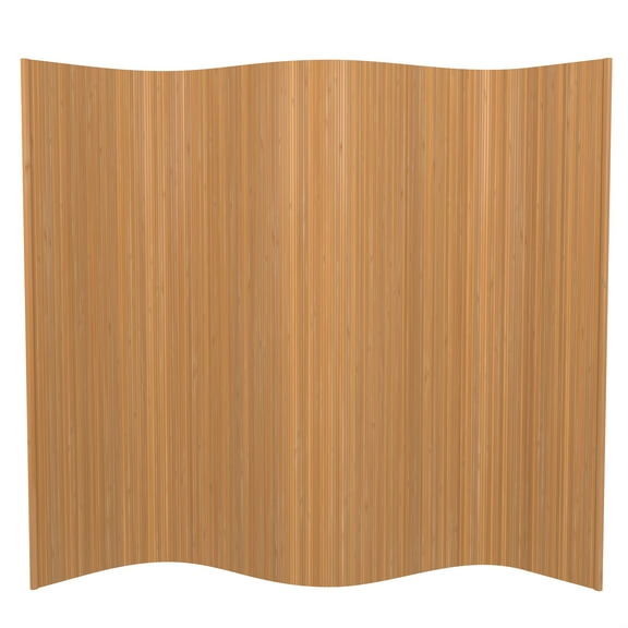 6 ft. Tall Bamboo Wave Screen - Natural