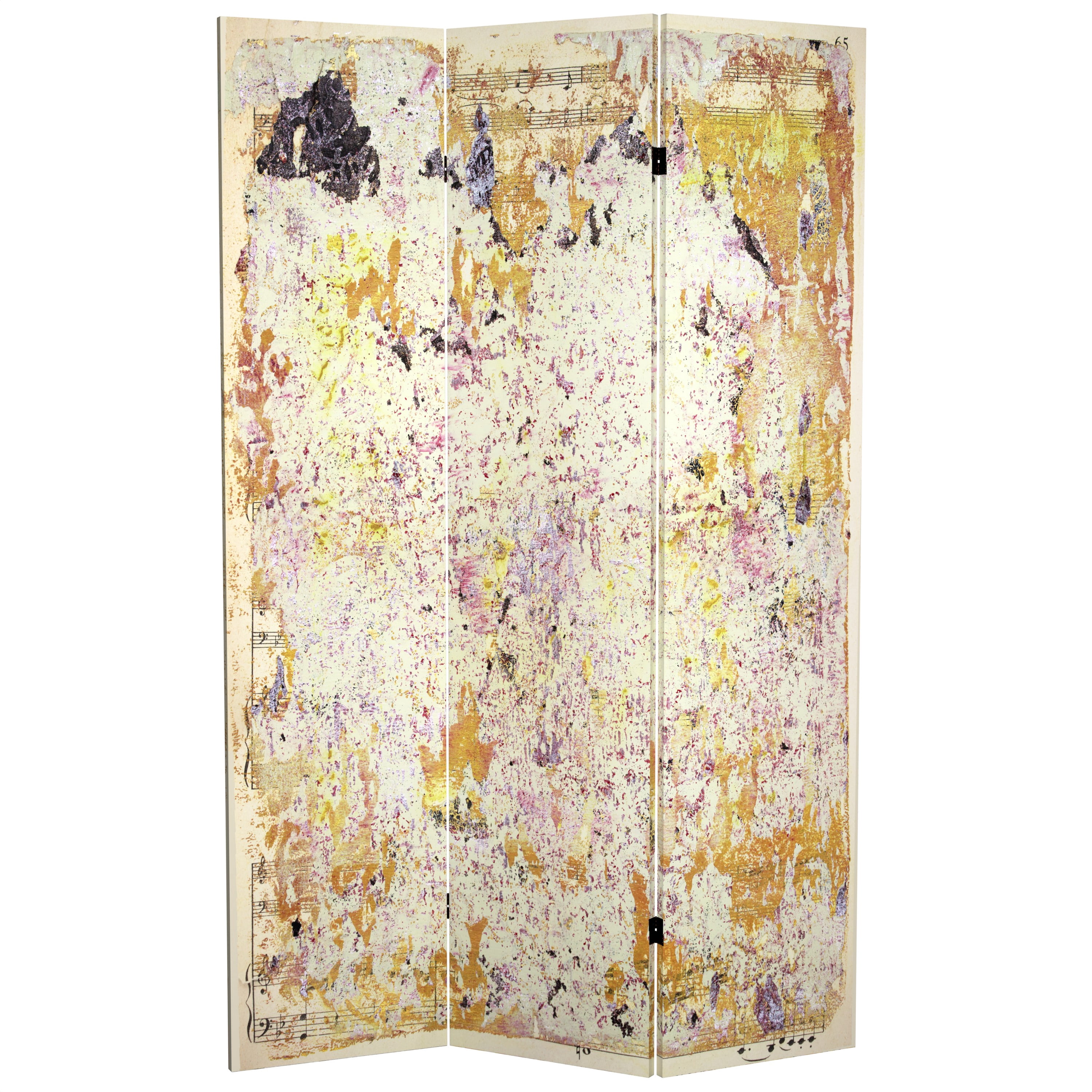 Oriental Furniture 6 ft. Tall Bebop Canvas Room Divider - 3 Panel