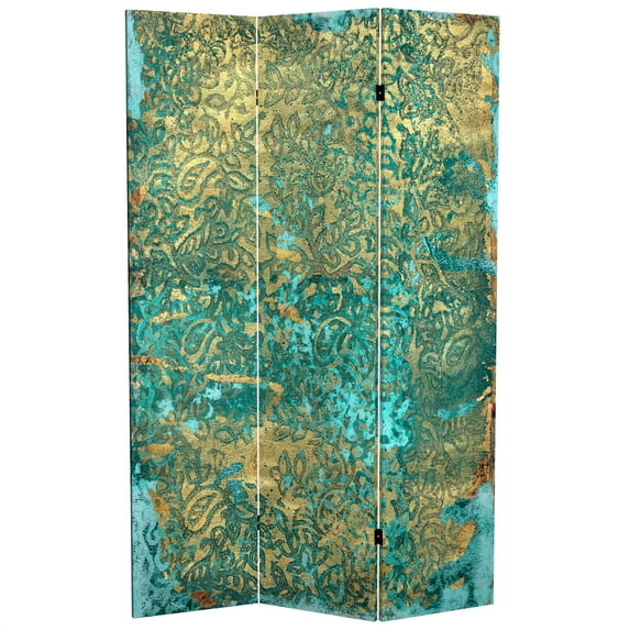 Oriental Furniture 6 ft. Tall Beneath the Waves Canvas Room Divider - 3 Panel