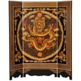 thumbnail image 1 of Oriental Furniture 6 ft. Tall Black Lacquer Room Divider - Dragon, 1 of 6